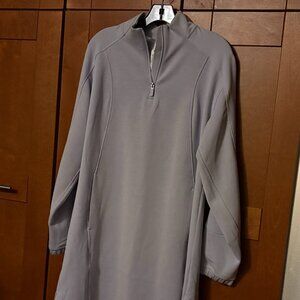 NWT Lululemon Softstreme Long Sleeve Half-Zip Dress Sz L/G Color Lilac SRNB
